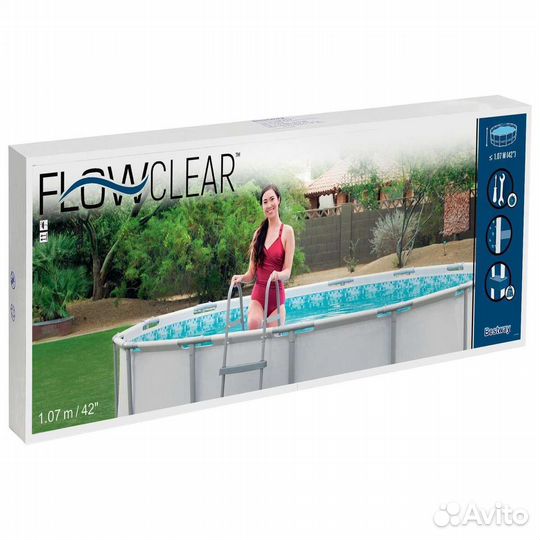 Лестница для бассейнов 107 см