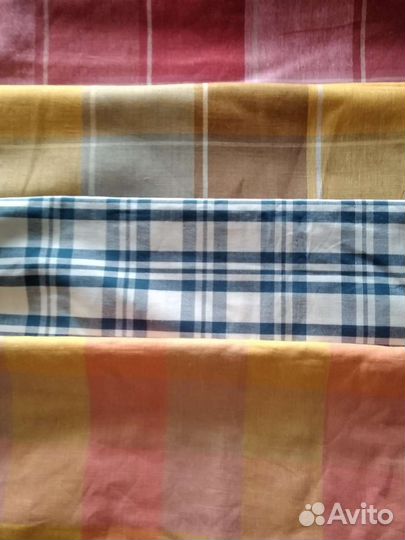 Ткань лён и рубашечная клетка