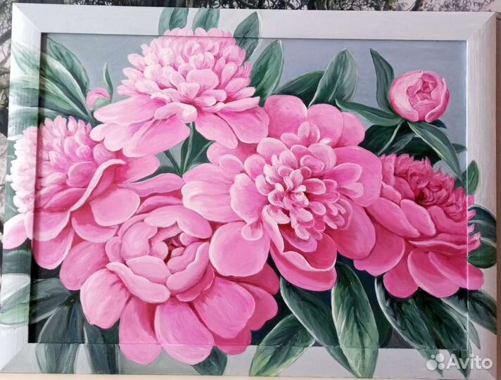 Картина маслом на холсте цветы