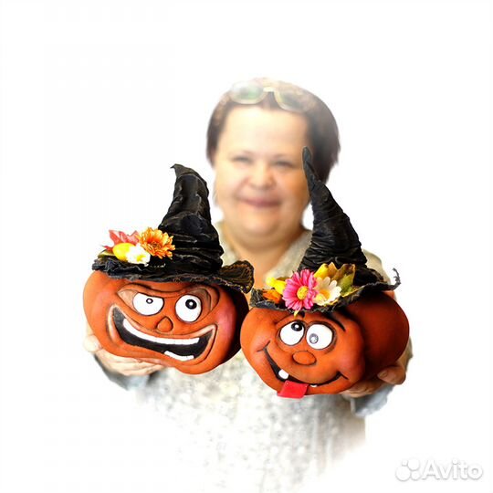 Тыква из ткани ручной работы. Декор для дома и дач