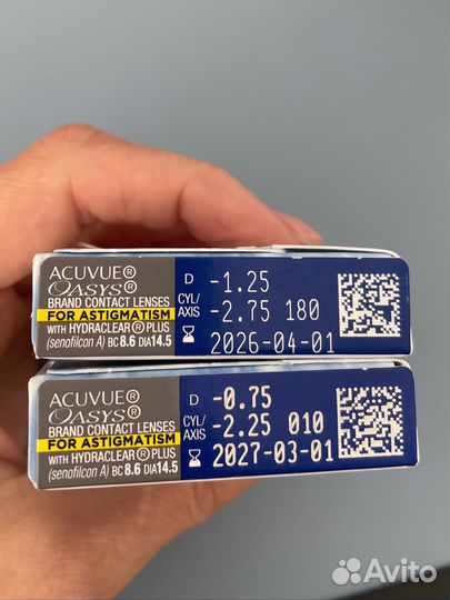 Линзы контактные acuvue oasys двухнедельные -0,75
