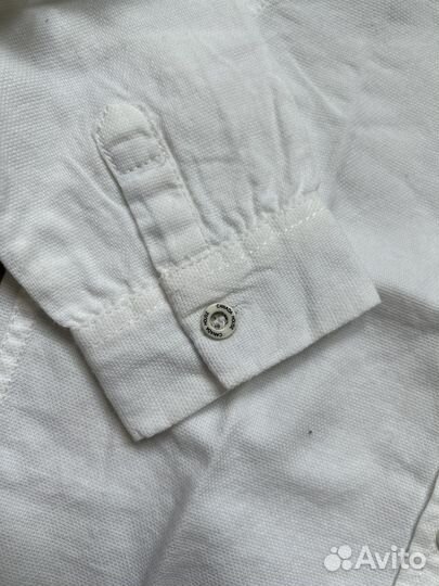 Рубашка белая на мальчика 6 мес и 18 мес