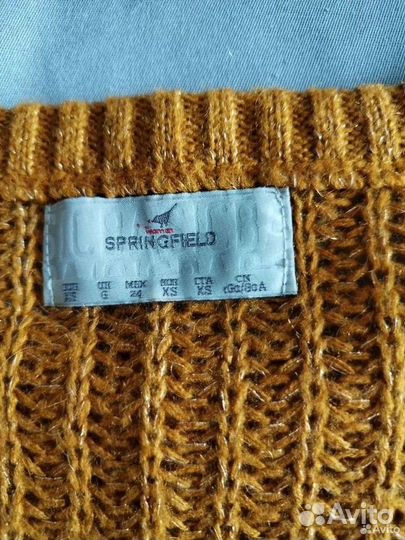 Свитер Springfield (Оригинал) горчичный 42-44 р-ра