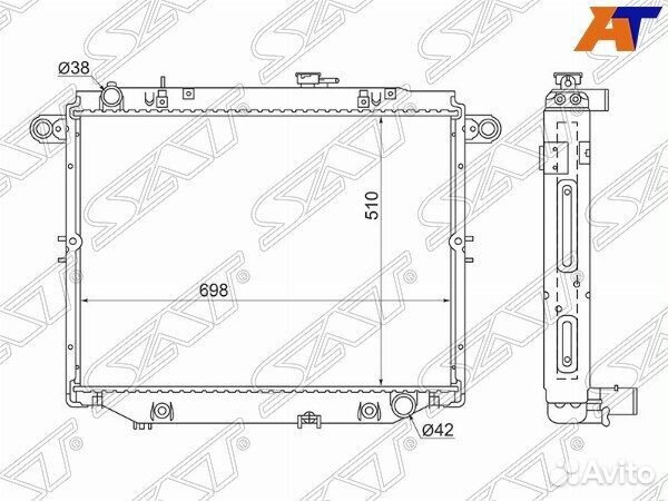 Радиатор toyota land cruiser 100/lexus LX470 UZ