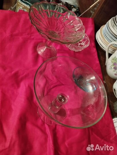 Ваза для фруктов на ножке СССР