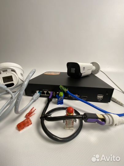 Комплект ip видеонаблюдения 4Mpx с PoE