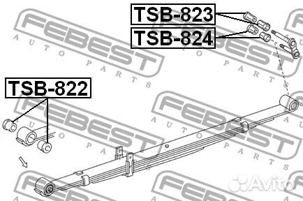 Втулка рессоры задняя зад прав/лев