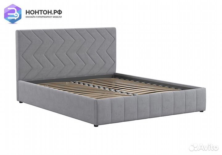Кровать Милана серая