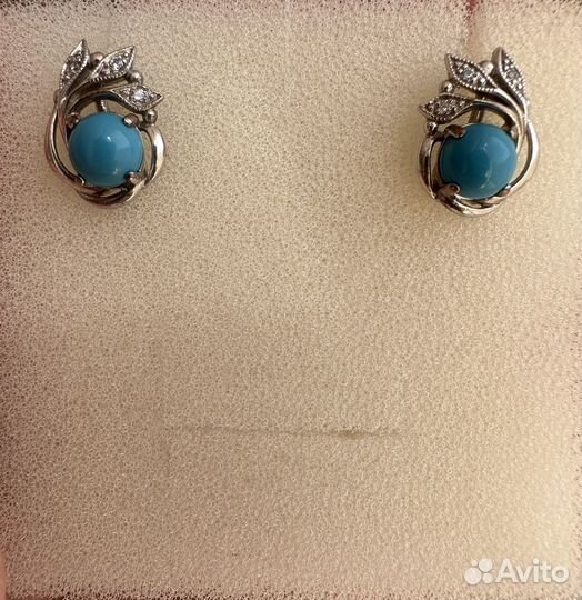 Серьги с бирюзой