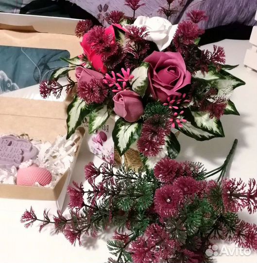 Подарочный букет из мыла, пенных роз