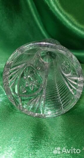 Ваза для цветов хустальная миниатюрная СССР (1970)
