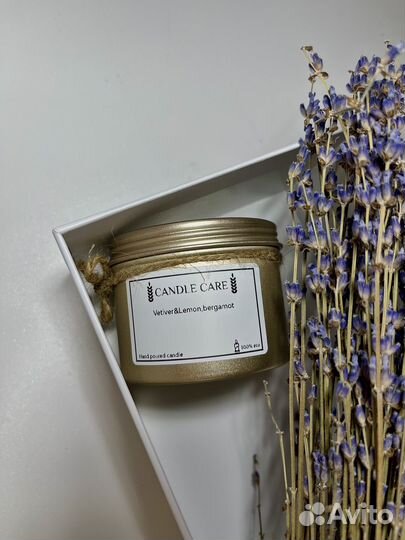 Ароматическая свеча ручной работы