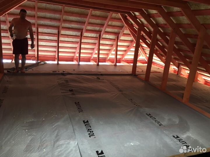 Утепление дома эковатой