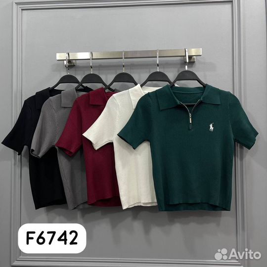 Поло на молнии разные цвета