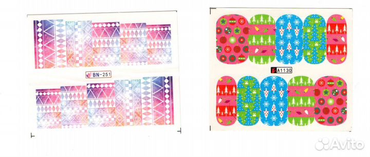 Наклейки для ногтей. Новогодние