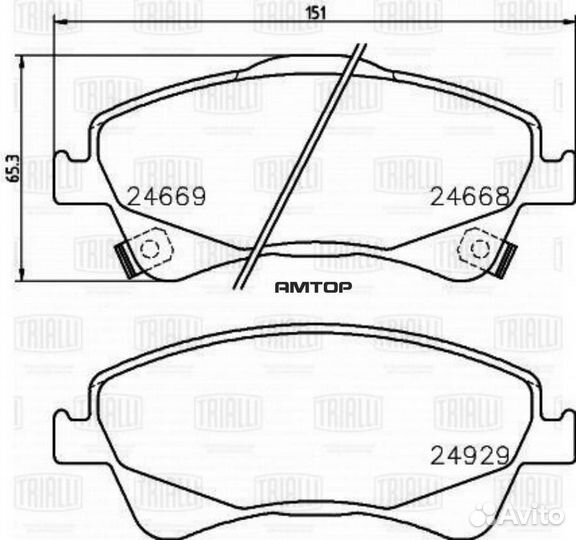 Trialli PF 4362 Колодки тормозные дисковые передни