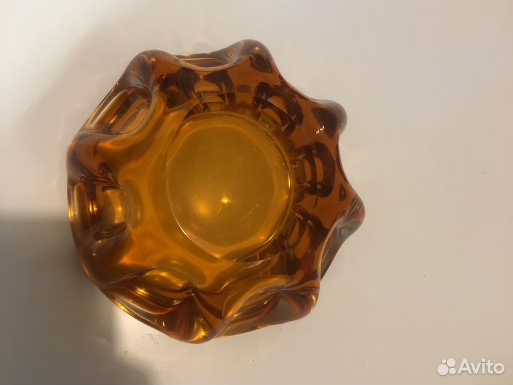 Пепельница цветное стекло СССР