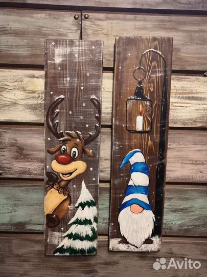 Сборная картина из досок (ручная роспись)