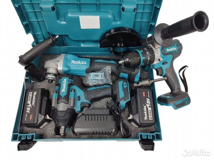 Набор Makita 3в1 Гайковерт 1200N Шуруповерт 100N м