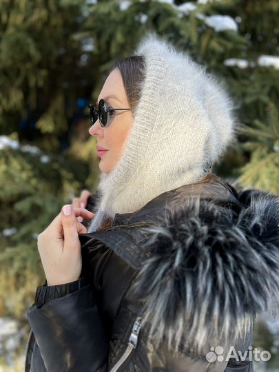 Капор капюшон вязаный