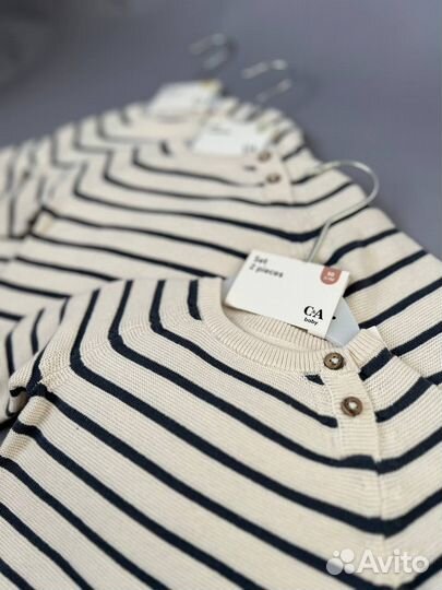 Детский вязаный костюм утепленный hm ca 56