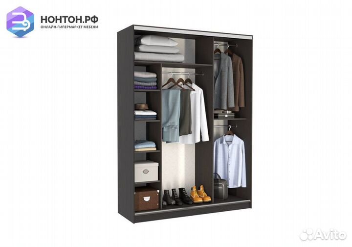 Шкаф-купе Бассо 10-600 розы венге