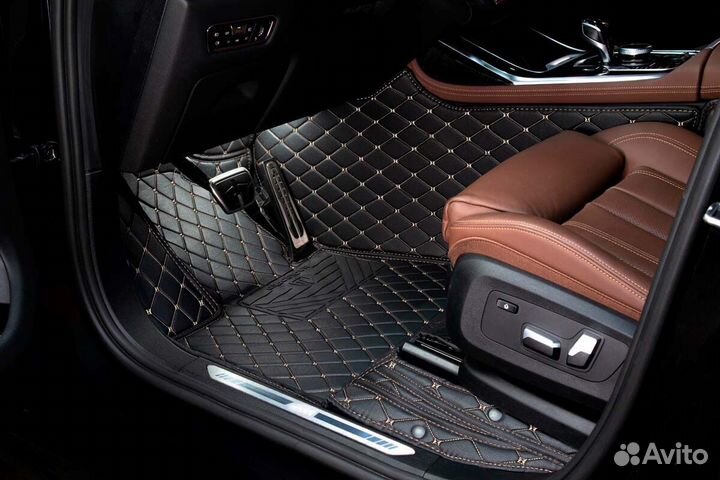 3D Коврики Mitsubishi Pajero Sport 4 из Экокожи