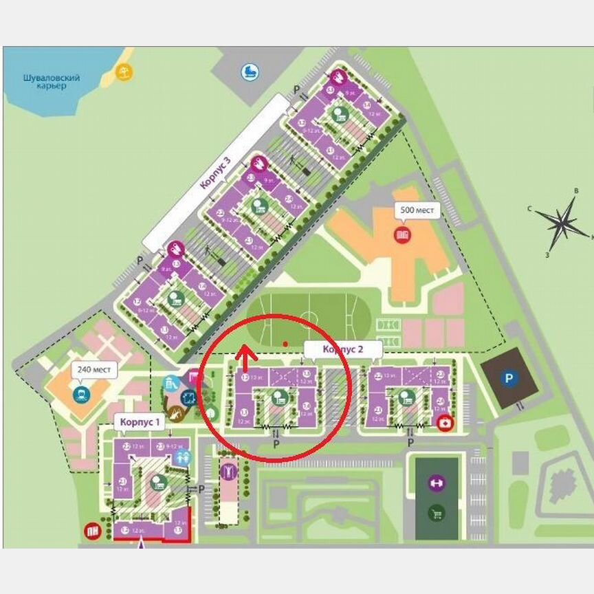 1-к. квартира, 40,5 м², 7/12 эт.