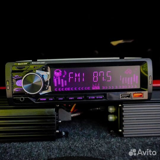 Магнитола 1din с Bluetooth 4х55W RGB