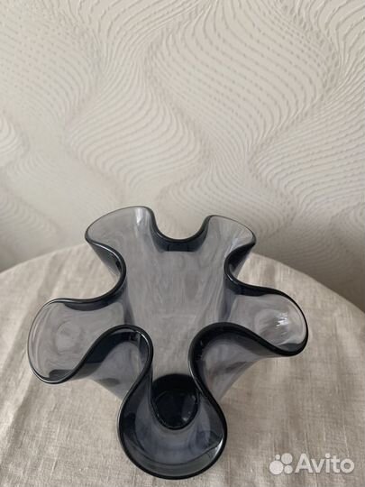 Ваза цветное стекло винтаж Чехословакия