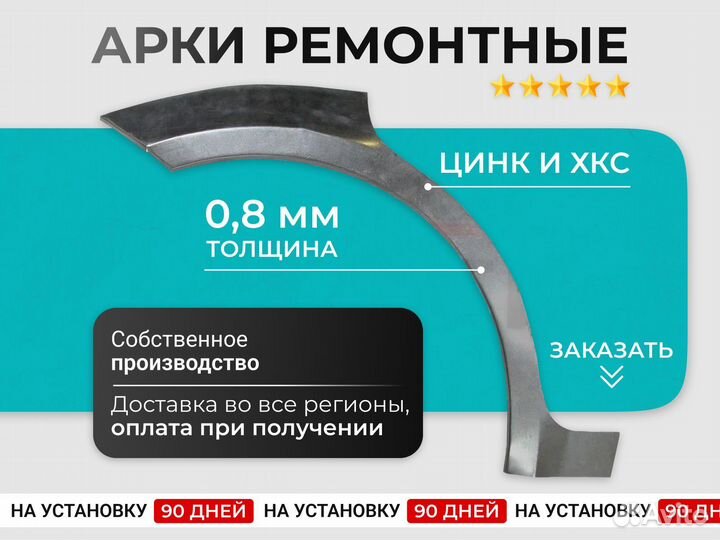 Ремонтные арки цинк и хкс Chevrolet Cruze Седан