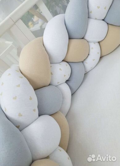 Подушка бортик- косичка