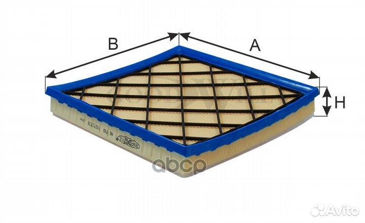 Фильтр воздушный chevrolet, opel, vauxhall AG70