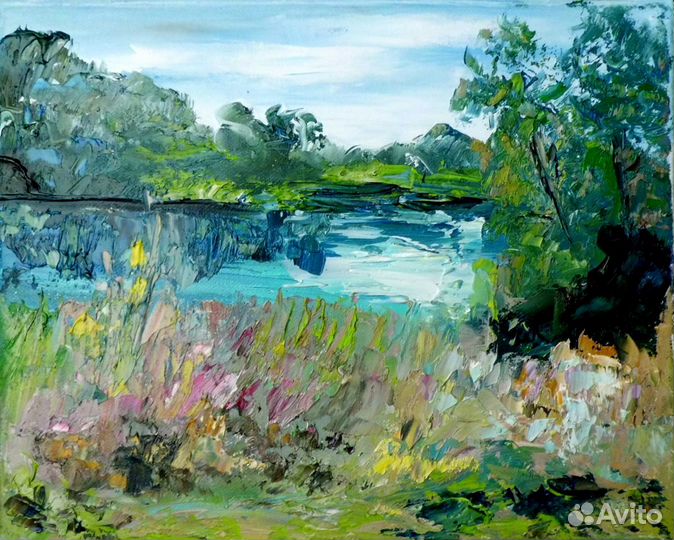 Картина «Перед дождём»,холст,масло,мастихин,24х30