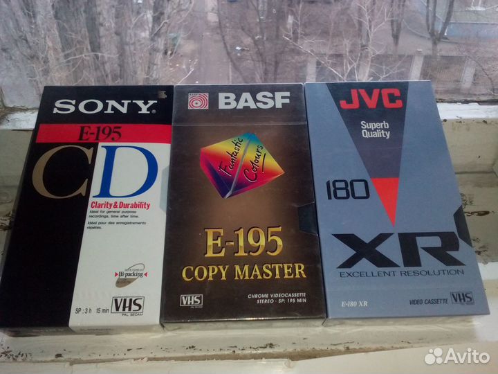 Видеокассеты новые запечатанные Sony/Basf/JvC
