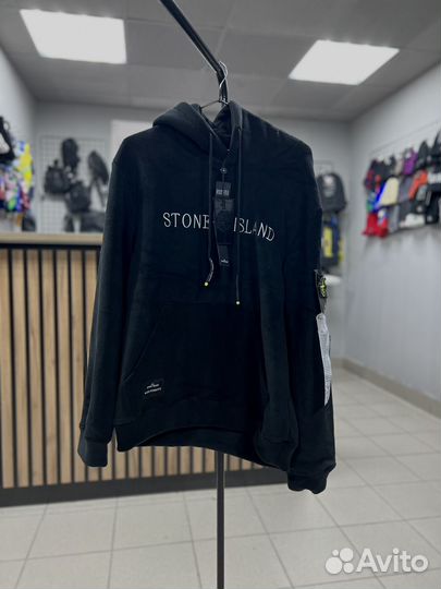 Stone island свитшот флисовый