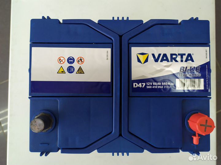 Аккумулятор 60Ah Varta 540A D47 азия стандарт D23L