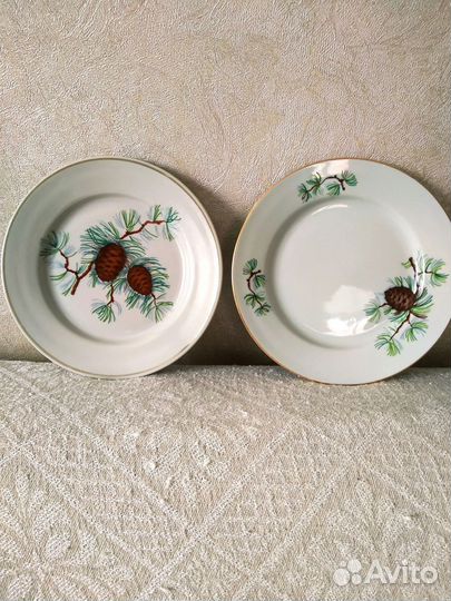 Набор столов. тарелки сервиз с шишками богдановичи