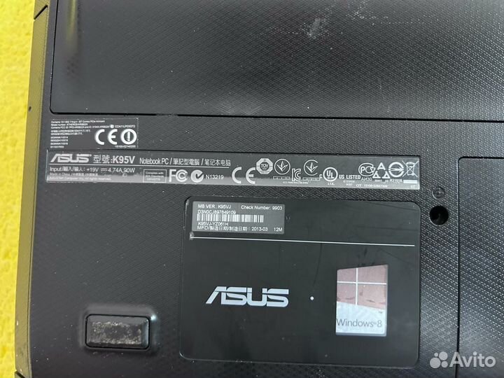 Матрица ноутбука Asus k 95vj и запчасти