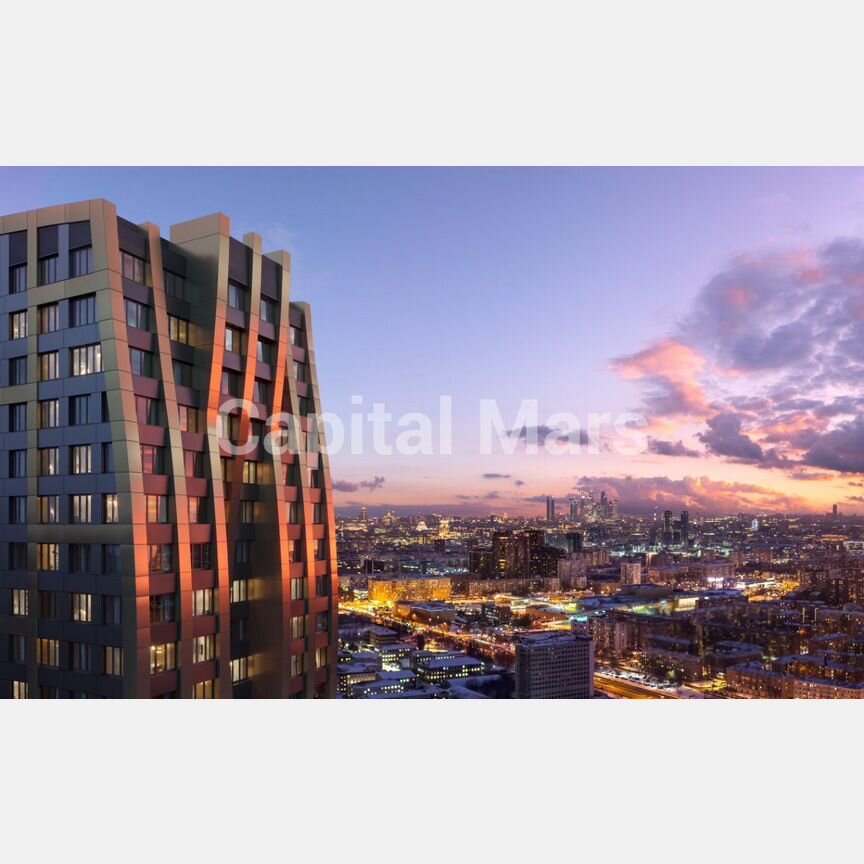 Своб. планировка, 59 м², 64/68 эт.