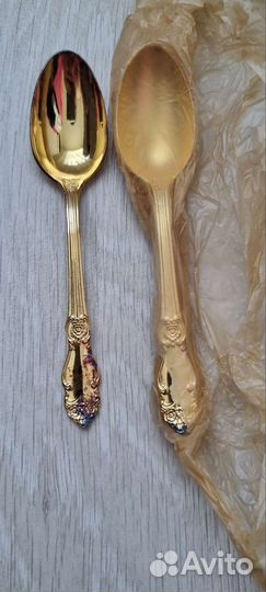 Ложка кофейная мельхиор Чайная роза