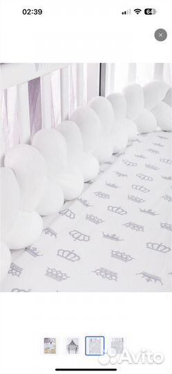 Бортик коса в кроватку