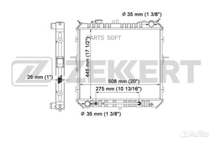 Радиатор охл. дв. Kia Sportage 97