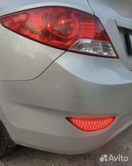 Светодиодные катафоты бампера Hyundai Solaris