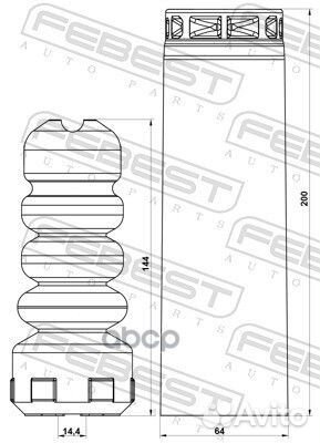 Пыльник заднего амортизатора с отбойником комплект