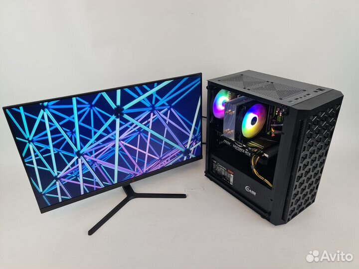 Игровой компьютер c IPS 75 герцевым монитором