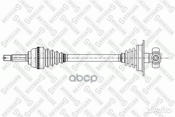 158 1050-SX привод левый 655mm ABS, 22318 Rena