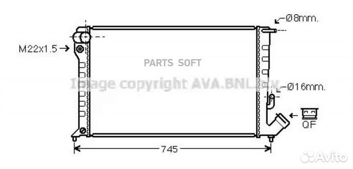 AVA CNA2151 радиатор системы охлаждения