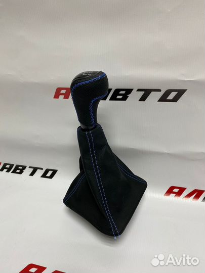 Ручка кпп с кожей в стиле веста на кулису