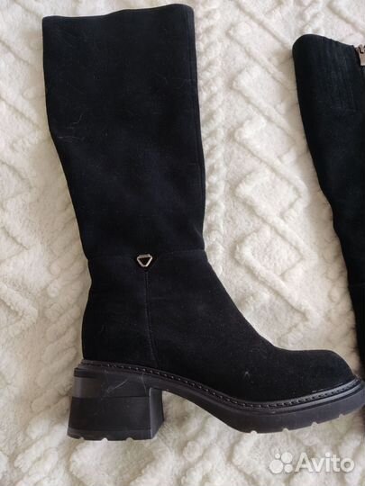 Зимние женские сапоги 38 натуральная замша